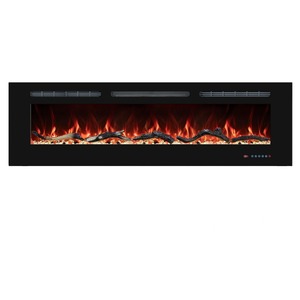 Chimenea eléctrica decorativa 60 pulgadas chimenea 3D pantalla LED moderna chimenea eléctrica de madera montada en la pared con control remoto - Product Image 1