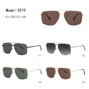 Gafas de Sol Unisex con Marco Metálico Rectangular, Lentes Degradadas, 100% Protección UV, Estilo Piloto, para Uso en Exteriores, para Adultos - Product Image 3