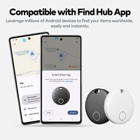 Traceur GPS intelligent anti-perte Googlel Android, localisateur d'objets en plastique noir et blanc pour sacs, clés, bagages, personnes âgées