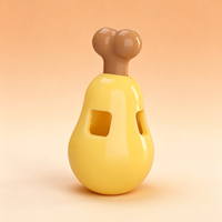 Balle interactive distributrice de friandises, jouet pour animaux résistant aux morsures et qui couine, conception inclinable pour chats et chiens
