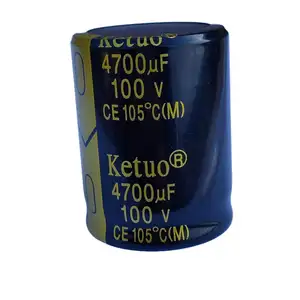 Condensadores electrolíticos de aluminio Niujiao 100V 4700UF 35*45mm Tamaño 105C Temperatura de funcionamiento