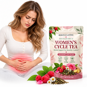 Tisane aux feuilles de framboisier pour femmes, mélange botanique sans caféine, marque privée, pour routine de bien-être mensuelle, approvisionnement en vrac - Product Image 1