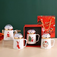 Ensemble de tasses/mugs en céramique à thème de Noël pour usage quotidien, couleurs personnalisées, design artisanal - Promotion, faible MOQ pour hommes/femmes/enfants