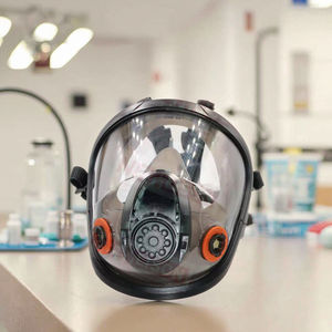 Masker Wajah bahan silikon CE polikarbonat, masker pelindung wajah penuh bahan silikon untuk industri - Product Image 2