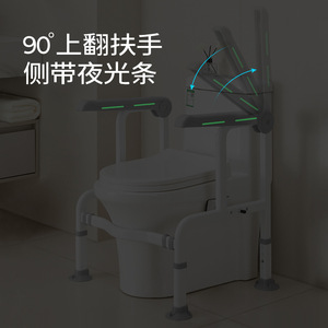 โครงเหล็กนิรภัยในห้องน้ำพร้อมราวจับสำหรับผู้สูงอายุ รับน้ำหนักได้ 150 กก. - Product Image 4