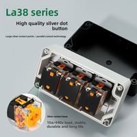 Caja de Control con Interruptor de Botón, Botón de Parada de Emergencia para Elevador, Caja de Botón de Parada de Emergencia con Luz Indicadora, Caja Industrial Impermeable