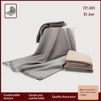 Couverture d'avion en fibre acrylique à rayures, luxe léger, première classe, pour la climatisation, le bureau, la sieste, la voiture, type fin