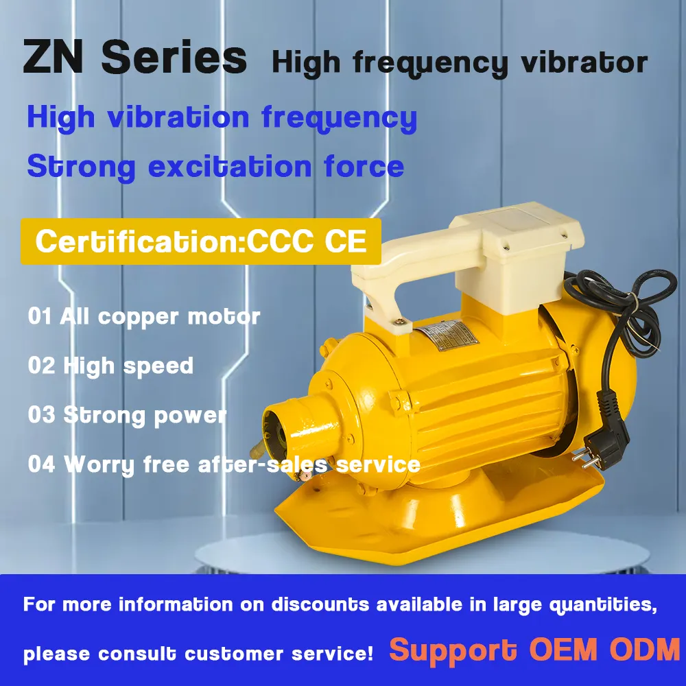 ZN-70 1.5kw Plug-In Beton Vibrator Eenfasige Driefasige Motor Met Hoge Frequentie Kleine Betonnen Vibrator