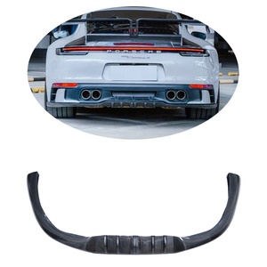 Diffuseur arrière en fibre de carbone pour <span class=keywords><strong>Porsche</strong></span> 911 992 <span class=keywords><strong>Techart</strong></span>, kit de carrosserie pare-chocs arrière, déflecteur, lèvres arrière, 2019 pouces - Product Image 4