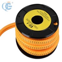 Penanda kabel listrik Label kabel Nomor kuning penanda kabel bulat