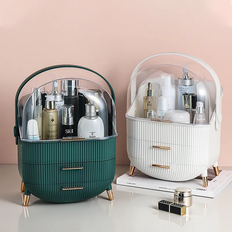 Waterproof Dustproof Fashion Cosmetic Storage Box Bathroom Makeup Organizer Skin Care Storage Drawer