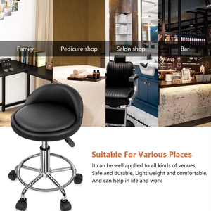 Tabouret de <span class=keywords><strong>bar</strong></span> à colonne d'air de 3e niveau avec réglage en hauteur et fonction pivotante, chaise de <span class=keywords><strong>bar</strong></span> en cuir, outils de coiffure, chaise de barbier - Product Image 6