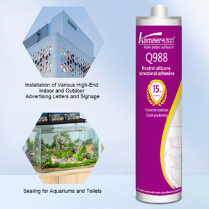Kameier Q988Curtain Wall Silicona Resistente a la intemperie Tira de calafateo para bañera Pegamento para calafateo Sellador de silicona resistente a la intemperie Neutro - Product Image 3