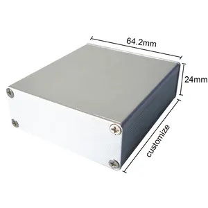Factory price wholesale IP54 small portable extruded aluminum frame metal control box with silkscreen logo