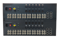 Convertisseur/Extendeur de signal pathologique audio Ethernet double LC à fibre optique 12G SDI 14 canaux SDI en entrée, 2 canaux 12G SDI 4K en sortie