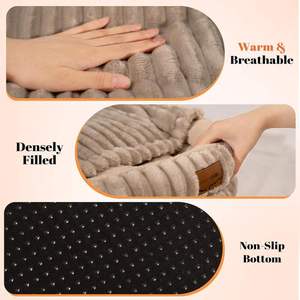 Lit pour chat amovible avec couverture en couverture, lavable, confortable, en <span class=keywords><strong>coton</strong></span>, pour dormir en hiver, lit-caverne pour chat - Product Image 4