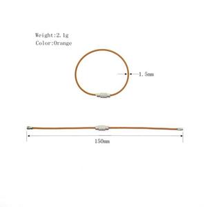 YIWANG - Llavero de Alambre de Acero Inoxidable con Cierre de Rosca Naranja - Product Image 3