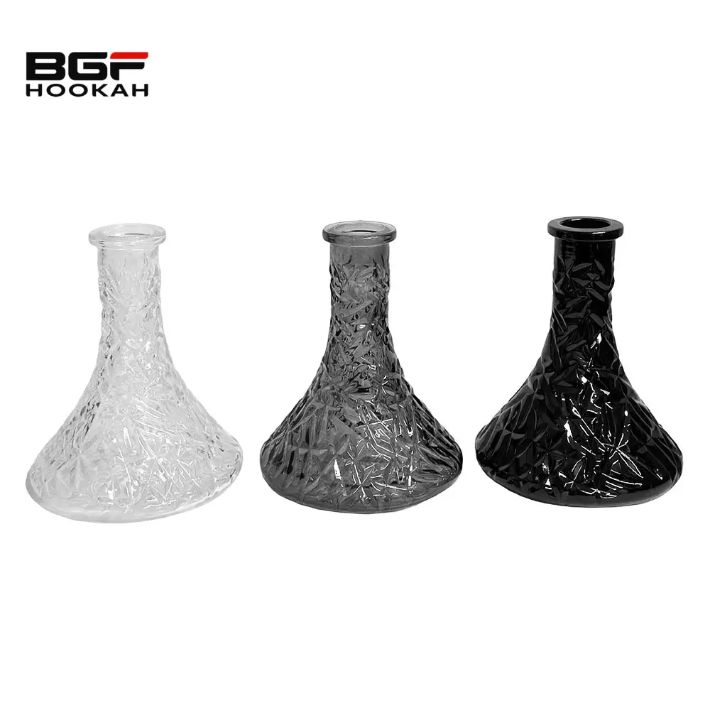 Vente en gros d'usine de bouteille de base pour narguilé de bonne qualité vase pour narguilé en verre cristal accessoires pour narguilé