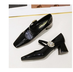 <span class=keywords><strong>Zapatos</strong></span> <span class=keywords><strong>de</strong></span> Tacón <span class=keywords><strong>Bajo</strong></span> y Grueso <span class=keywords><strong>de</strong></span> 5 cm para Mujer, con Punta Cuadrada, <span class=keywords><strong>de</strong></span> <span class=keywords><strong>Charol</strong></span>, para Fiesta u Oficina - Product Image 4