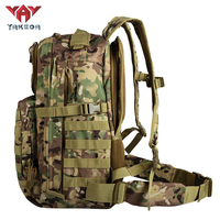 Mochila Táctica Yakeda Impermeable con Cierre y Sistema Molle, 55L, Oxford, con Cinturón de Amortiguación de Aire para Camping y Senderismo