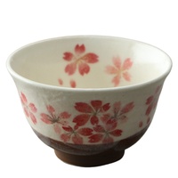 NEWELL Bol à soupe en céramique importé du Japon Bol à soupe aux fleurs de cerisier Bol à thé Style japonais