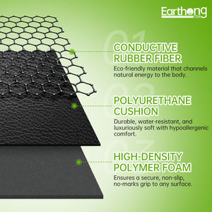 Op maat bedrukte logo multifunctionele aardingsmat stressverlichting draagbare EMF-bescherming yogamat met CE-certificaat - Product Image 2