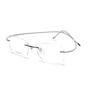 best eyeglass frames men bendable oem titanium flexible eyeglasses frame for men rimless titanium gold plated eyeglasses