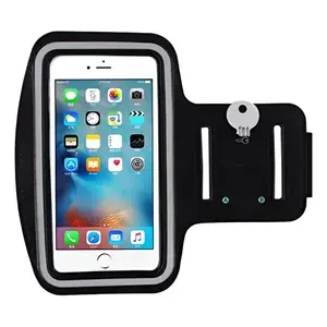 Étui de protection en néoprène pour smartphone, bracelet de sport réglable avec fermeture auto-agrippante, accessoire unisexe pour la course et la gym - Product Image 6