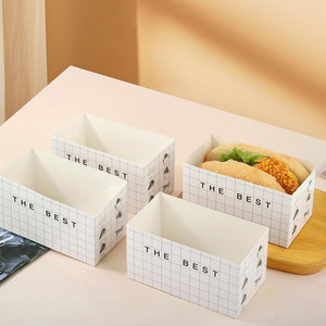 B638 papel blanco sándwich sacar cajas contenedores <span class=keywords><strong>de</strong></span> alimentos embalaje tostadas <span class=keywords><strong>donuts</strong></span> <span class=keywords><strong>hamburguesas</strong></span> OEM caja <span class=keywords><strong>de</strong></span> <span class=keywords><strong>hamburguesas</strong></span> <span class=keywords><strong>de</strong></span> grado alimenticio embalaje - Product Image 4
