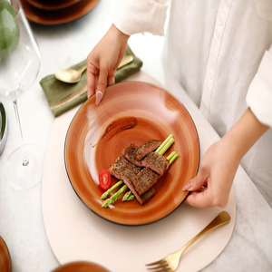 ชุดเครื่องครัวขายดีที่สุด ดีไซน์ไม่ซ้ำใคร ประกอบด้วยจาน ชาม และแก้วน้ำ ชุดเครื่องครัวทรงกลมสีเหลือง ชุดอาหารเย็น - Product Image 6