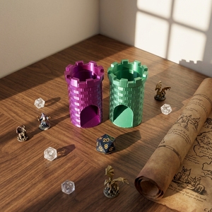 Torre de Dados Castle D20, Impresa en 3D, Accesorio Retro para Juegos de Mesa, Rodador de Dados Portátil para DND, RPG, TRPG y Campañas - Product Image 5