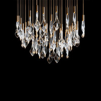 Lustre LED personnalisable pour salle de banquet de mariage, hôtel, lampe suspendue longue ou moyenne pour table à manger, idéal pour salon