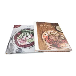 Libro de recetas de tapa dura de alta calidad, servicio de impresión de libros de cocina