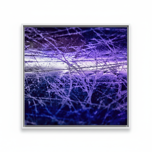 <b>Abstract</b> Purple Glass Wall Art: Modern Printed <b>Canvas</b> Artwork,WHITE FRAMED <b>CANVAS</b> - Product Image 2