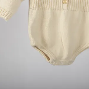 新生児ロンパースセーターロンパースニット秋の衣装長袖ニットボディスーツ冬の服