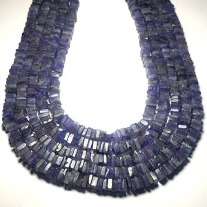 Tanzanite heishi rondelle ลูกปัดพลอยขัดเงาสำหรับทำเครื่องประดับขายส่งสร้อยคอราคาต่อกะรัตธรรมชาติ - Product Image 4