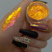 Poudre de paillettes Aurora biodégradable pour maquillage des yeux, pigment scintillant pour fard à paupières, chrome pour ongles, fabrication OEM/ODM en usine