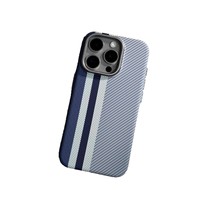 Coque de téléphone portable personnalisée en métal PC magnétique avec motif en fibre de carbone, motif à carreaux, texture pour iPhone 16 13 Pro Max