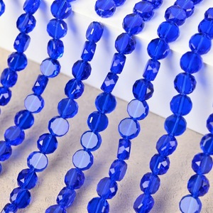 Perles en verre soufflé à la chalumeau, facettées plates, circulaires, en forme de tambour, 4mm, 6mm, 8mm, pour la fabrication de bijoux - Product Image 2