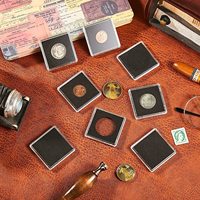 Porte-monnaie pour pièces de monnaie en argent, 2 x 2 porte-monnaie pour demi-dollars, capsules à clips, étui en plastique pour pièces de monnaie, fournitures de collection, dollar