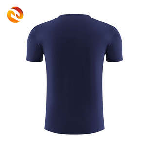 T-shirt Sportiva Casual da Uomo in Maglia 100% Poliestere, Asciugatura Rapida Traspirante per Allenamento Estivo, Vestibilità Regolare, Blu Navy L M XL 2XL 3XL - Product Image 4