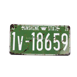 Wholesale Souvenir Aluminum Vintage License Plates Blank Car Metal Plate with Personalized Logo Tin License Vehicle Plate