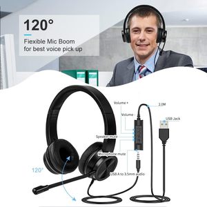 Usb Văn Phòng Tai Nghe Với Microphone In-Line Điều Khiển Cho PC Máy Tính Xách Tay Đội Zoom Cho Nhà Văn Phòng Sử Dụng - Product Image 6