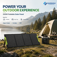 Panneau solaire pliable 200W, panneau photovoltaïque monocristallin ETFE portable pour station d'alimentation, camping, randonnée, extérieur, IP67 CE UKCA