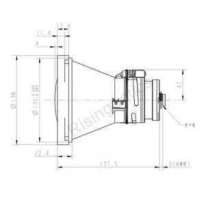 Brandpuntsafstand 150Mm F1.0 Lwir 8um-12um Ongekoelde Gemotoriseerde Brandbeveiligingslens Voor Thermische Beeldvorming