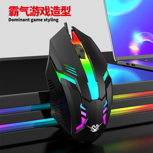 EWEADN Gaming <b>Mouse</b> 7 Buttons RGB Backlit Optical Wired Right Hand Ergonomic For PC Laptop Desktop Office Game - Product Image 1