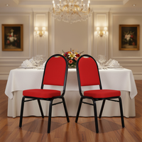 Chaise de banquet empilable moderne en aluminium de luxe, chaise de luxe en métal durable pour hôtels, restaurants, banquets