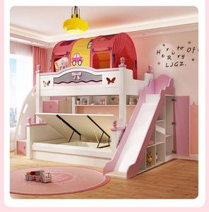Letto a Castello Contemporaneo in Legno Massello <span class=keywords><strong>per</strong></span> Ragazze con Scala e Spazio di Archiviazione, Ideale <span class=keywords><strong>per</strong></span> Camere da Letto, Scuole, Hotel, Appartamenti e Camere dei Bambini - Product Image 4