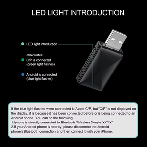 Factory <b>Wireless</b> Play Adapter Android Auto Smart AI Box LED <b>Light</b> for Original Car With Carplay - Product Image 4