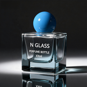 Flacon de parfum de luxe vide 50 ml, en verre transparent premium, anti-fuite, carré, avec boîte cadeau, rechargeable, pour utilisation en voiture - Product Image 1